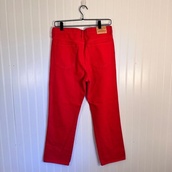 Lucky Brand High Waist Straight Crop Red 100% Cotton Denim Jeans Size 6/28 - Picture 6 of 14